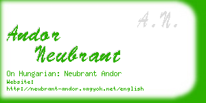 andor neubrant business card